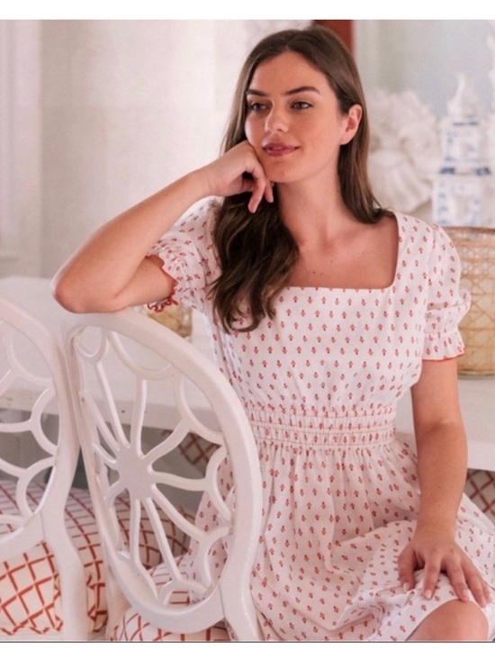 Gal Meets Glam Dresses & Skirts - Gal Meets Glam Cream Dress with Rust Floral Print